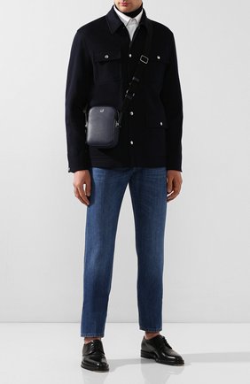 Мужская кожаная сумка DUNHILL темно-синего цвета по цене 65600 руб., арт. DU20R3550CA | Фото 2 Мужская кожаная сумка DUNHILL темно-синего цвета, арт. DU20R3550CA | Фото 2
