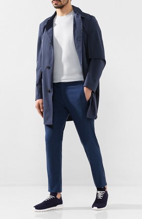 Мужские текстильные кроссовки KITON темно-синего цвета по цене 45200 руб., арт. USSFITSN00609 | Фото 2 Мужские текстильные кроссовки KITON темно-синего цвета, арт. USSFITSN00609 | Фото 2