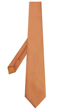 Мужской шелковый галстук BRIONI оранжевого цвета, арт. 062H00/P9488 | Фото 2 (Материал: Текстиль, Шелк; Принт: С принтом; Региональные ограничения белый список (Axapta Mercury): RU)