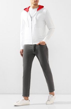Мужской хлопковый кардиган KITON белого цвета по цене 121500 руб., арт. UK1050/CARTELLA11 | Фото 2 Мужской хлопковый кардиган KITON белого цвета, арт. UK1050/CARTELLA11 | Фото 2