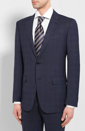 Мужской шерстяной костюм ERMENEGILDO ZEGNA темно-синего цвета по цене 238000 руб., арт. 722587/221225 | Фото 2 Мужской шерстяной костюм ERMENEGILDO ZEGNA темно-синего цвета, арт. 722587/221225 | Фото 2