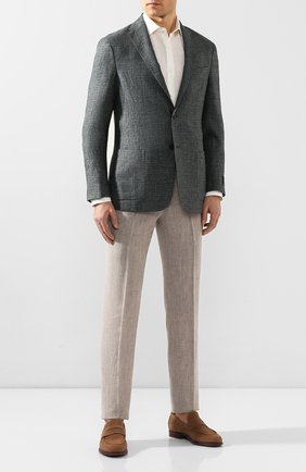 Мужская льняная рубашка ERMENEGILDO ZEGNA белого цвета по цене 25850 руб., арт. UUX38/SRF5 | Фото 2 Мужская льняная рубашка ERMENEGILDO ZEGNA белого цвета, арт. UUX38/SRF5 | Фото 2 (Длина (для топов): Стандартные; Материал внешний: Лен; Рукава: Длинные; Мужское Кросс-КТ: Рубашка-одежда; Принт: Однотонные; Случай: Формальный; Манжеты: На пуговицах; Воротник: Акула)