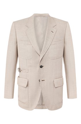Мужской шерстяной пиджак BRIONI бежевого цвета по цене 409500 руб., арт. RGEQ0M/P9A9C/N-TRAVEL | Фото 1 Мужской шерстяной пиджак BRIONI бежевого цвета, арт. RGEQ0M/P9A9C/N-TRAVEL | Фото 1
