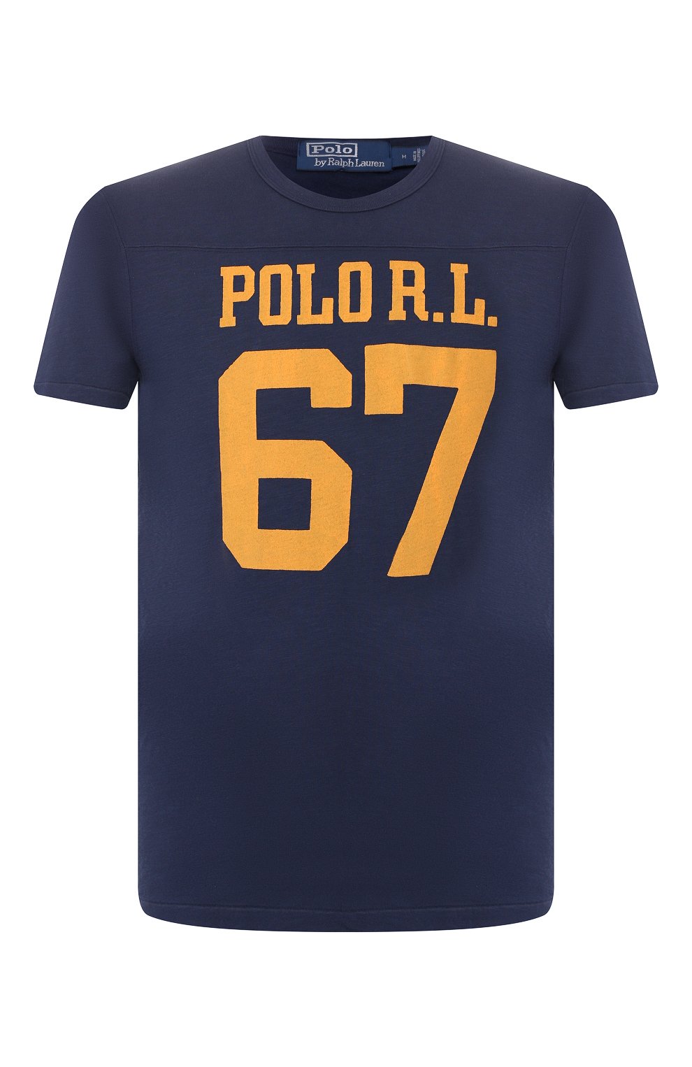 Мужская темно-синяя хлопковая футболка POLO RALPH LAUREN купить в ...