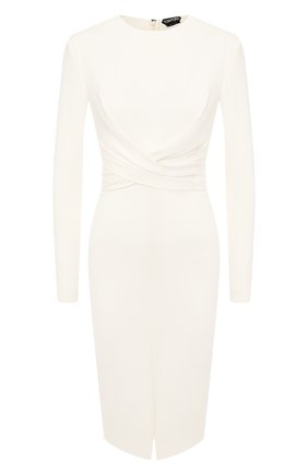 Женское шелковое платье TOM FORD белого цвета по цене 318500 руб., арт. AB2767-FAX187 | Фото 1 Женское шелковое платье TOM FORD белого цвета, арт. AB2767-FAX187 | Фото 1