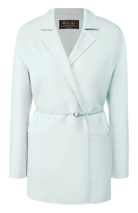 Женское шерстяное пальто LORO PIANA голубого цвета по цене 792500 руб., арт. FAL0839 | Фото 1 Женское шерстяное пальто LORO PIANA голубого цвета, арт. FAL0839 | Фото 1