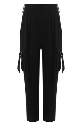 Женские брюки из смеси вискозы и шерсти BALMAIN черного цвета по цене 87100 руб., арт. TF15237/V093 | Фото 1 Женские брюки из смеси вискозы и шерсти BALMAIN черного цвета, арт. TF15237/V093 | Фото 1