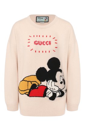 Женская шерстяной свитшот disney x gucci GUCCI бежевого цвета по цене 108000 руб., арт. 606203/XKA7Q | Фото 1 Женская шерстяной свитшот disney x gucci GUCCI бежевого цвета, арт. 606203/XKA7Q | Фото 1