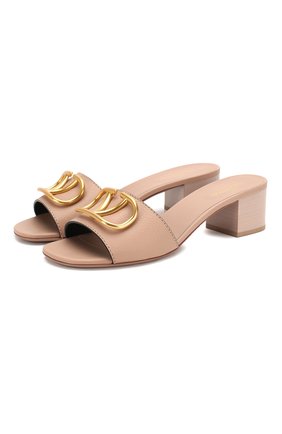 Кожаные мюли Valentino Garavani VLOGO | Фото №1 Кожаные мюли Valentino Garavani VLOGO | Фото №1