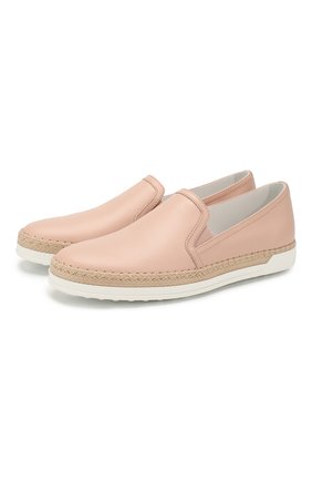 Женские кожаные слипоны TOD’S розового цвета по цене 27950 руб., арт. XXW0TV0J970JUS | Фото 1 Женские кожаные слипоны TOD’S розового цвета, арт. XXW0TV0J970JUS | Фото 1