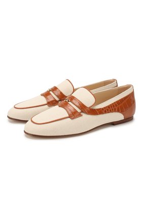 Женские комбинированные лоферы TOD’S бежевого цвета по цене 37900 руб., арт. XXW79A0CJ40NBX | Фото 1 Женские комбинированные лоферы TOD’S бежевого цвета, арт. XXW79A0CJ40NBX | Фото 1