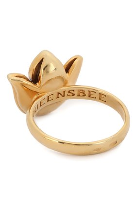 Женское кольцо lily QUEENSBEE золотого цвета по цене 20020 руб., арт. 102184/3,76 | Фото 2 Женское кольцо lily QUEENSBEE золотого цвета, арт. 102184/3,76 | Фото 2
