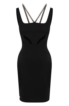 Женское платье PHILIPP PLEIN черного цвета по цене 136000 руб., арт. S20C WRG1417 PTE003N | Фото 1 Женское платье PHILIPP PLEIN черного цвета, арт. S20C WRG1417 PTE003N | Фото 1