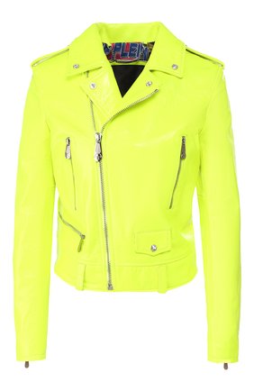 Женская кожаная куртка PHILIPP PLEIN желтого цвета по цене 249150 руб., арт. S20C WLB0656 PLE010N | Фото 1 Женская кожаная куртка PHILIPP PLEIN желтого цвета, арт. S20C WLB0656 PLE010N | Фото 1