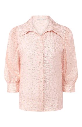 Женская шелковая блузка STELLA MCCARTNEY розового цвета, арт. 599773/SA020 | Фото 1 (Статус проверки: Проверена категория; Рукава: 3/4, Длинные; Материал внешний: Шелк; Принт: Без принта; Женское Кросс-КТ: Блуза-одежда; Длина (для топов): Стандартные)