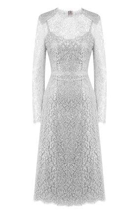 Женское платье DOLCE & GABBANA серебряного цвета по цене 198000 руб., арт. F6H8AT/HLM00 | Фото 1 Женское платье DOLCE & GABBANA серебряного цвета, арт. F6H8AT/HLM00 | Фото 1