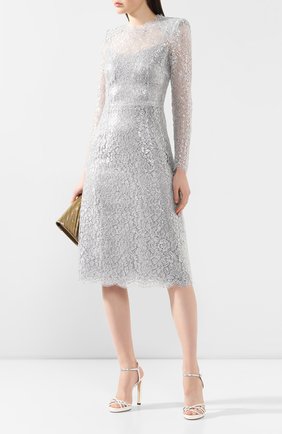 Женское платье DOLCE & GABBANA серебряного цвета по цене 198000 руб., арт. F6H8AT/HLM00 | Фото 2 Женское платье DOLCE & GABBANA серебряного цвета, арт. F6H8AT/HLM00 | Фото 2