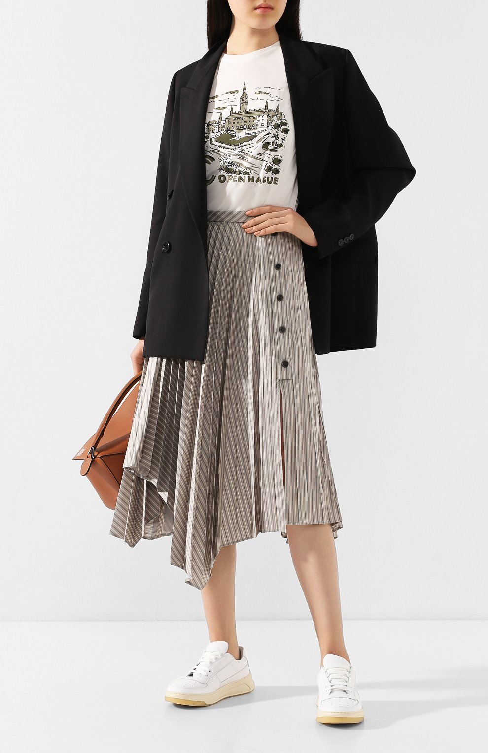 Женская серая юбка-миди ACNE STUDIOS купить в интернет-магазине ЦУМ ...