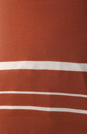 Женский кашемировый пуловер JOSEPH оранжевого цвета, арт. JF004414 | Фото 5 (Материал внешний: Шерсть, Кашемир; Рукава: Длинные; Длина (для топов): Стандартные; Стили: Классический, Кэжуэл; Женское Кросс-КТ: Пуловер-одежда; Статус проверки: Проверена категория)