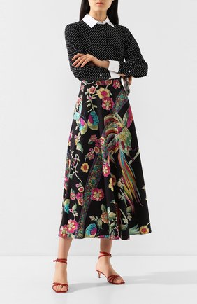 Женская хлопковая юбка REDVALENTINO разноцветного цвета по цене 57800 руб., арт. TR0RA2Q5/508 | Фото 2 Женская хлопковая юбка REDVALENTINO разноцветного цвета, арт. TR0RA2Q5/508 | Фото 2 (Материал внешний: Хлопок; Длина Ж (юбки, платья, шорты): Миди; Статус проверки: Проверена категория)