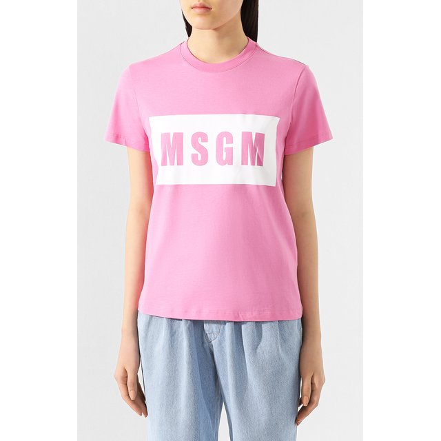 Хлопковая футболка MSGM 10825991