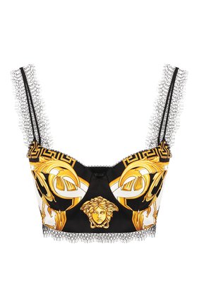 Женская шелковый топ VERSACE разноцветного цвета по цене 54550 руб., арт. A78760/A233248 | Фото 1 Женская шелковый топ VERSACE разноцветного цвета, арт. A78760/A233248 | Фото 1