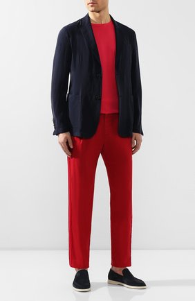 Мужские брюки из смеси льна и хлопка GIORGIO ARMANI красного цвета по цене 63950 руб., арт. 0SGPP09Z/T01FI | Фото 2 Мужские брюки из смеси льна и хлопка GIORGIO ARMANI красного цвета, арт. 0SGPP09Z/T01FI | Фото 2 (Материал внешний: Лен; Случай: Повседневный; Региональные ограничения белый список (Axapta Mercury): RU)