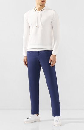Мужские хлопковые брюки PAUL&SHARK синего цвета по цене 13950 руб., арт. C0P4001/FEF | Фото 2 Мужские хлопковые брюки PAUL&SHARK синего цвета, арт. C0P4001/FEF | Фото 2