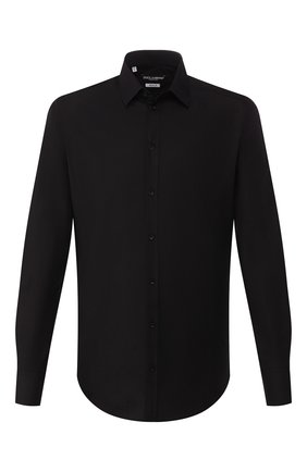 Мужская хлопковая сорочка DOLCE & GABBANA черного цвета по цене 51650 руб., арт. G5EJ0T/FJ5GD | Фото 1 Мужская хлопковая сорочка DOLCE & GABBANA черного цвета, арт. G5EJ0T/FJ5GD | Фото 1 (Рукава: Длинные; Длина (для топов): Стандартные; Материал внешний: Хлопок; Воротник: Кент; Манжеты: На пуговицах; Случай: Вечерний; Принт: Однотонные; Мужское Кросс-КТ: Сорочка-одежда)