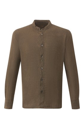 Мужская льняная рубашка 120% LINO хаки цвета по цене 14250 руб., арт. R0M1159/B317/000 | Фото 1 Мужская льняная рубашка 120% LINO хаки цвета, арт. R0M1159/B317/000 | Фото 1