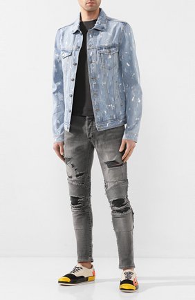Мужская джинсовая куртка DOM REBEL голубого цвета по цене 32400 руб., арт. FLIP/JEAN JACKET | Фото 2 Мужская джинсовая куртка DOM REBEL голубого цвета, арт. FLIP/JEAN JACKET | Фото 2
