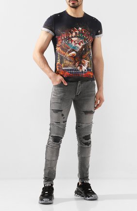 Мужская хлопковая футболка BALMAIN разноцветного цвета по цене 44350 руб., арт. TH11601/I247 | Фото 2 Мужская хлопковая футболка BALMAIN разноцветного цвета, арт. TH11601/I247 | Фото 2