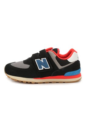 Детские кроссовки 574 NEW BALANCE черного цвета по цене 6300 руб., арт. YV574SOV/M | Фото 2 Детские кроссовки 574 NEW BALANCE черного цвета, арт. YV574SOV/M | Фото 2