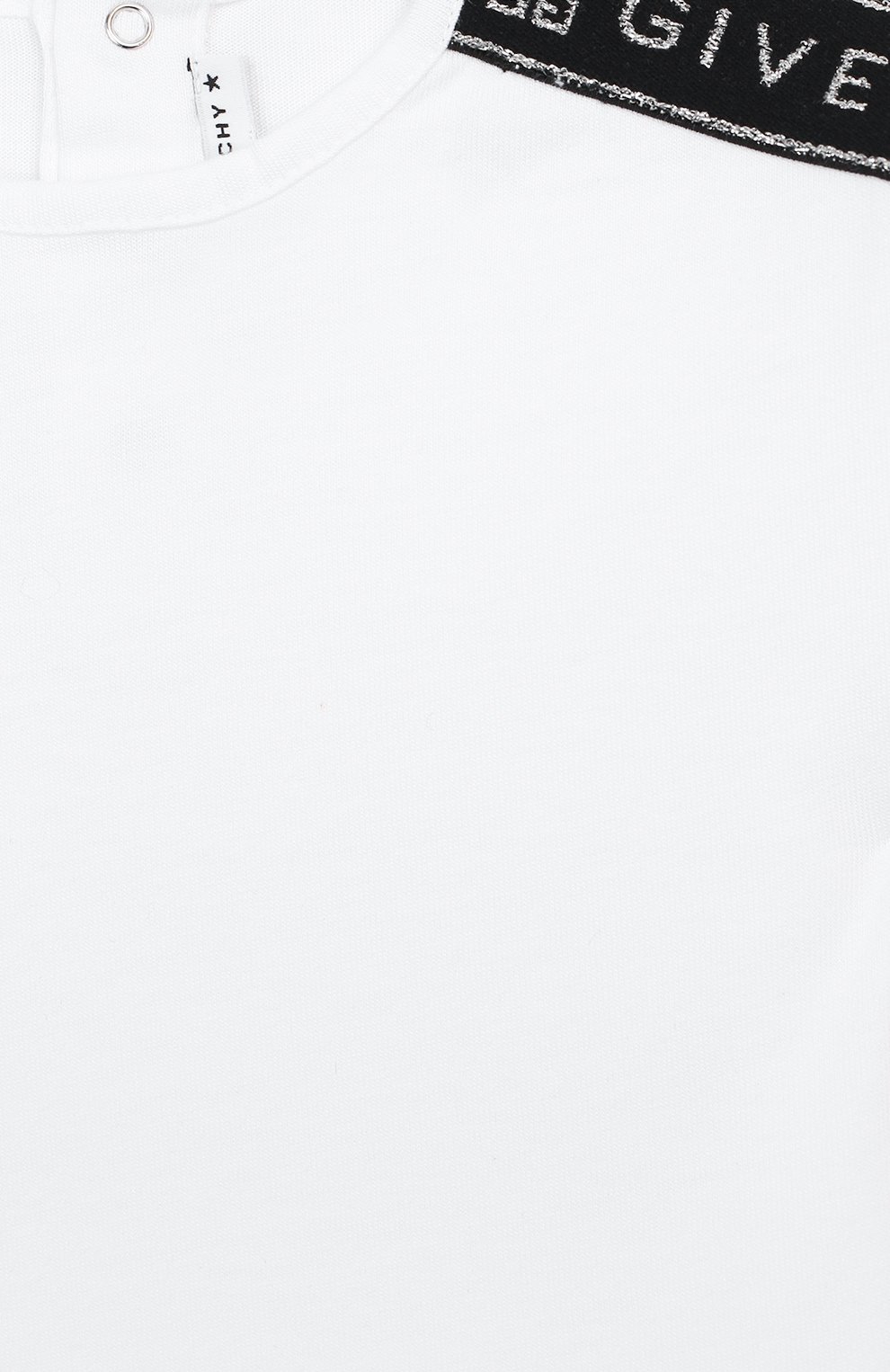 Детский хлопковая футболка GIVENCHY белого цвета, арт. H05123 | Фото 3 (Ростовка одежда: 3 года | 98 см)