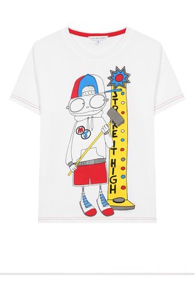 Детская хлопковая футболка MARC JACOBS (THE) белого цвета по цене 4490 руб., арт. W25414 | Фото 1 Детская хлопковая футболка MARC JACOBS (THE) белого цвета, арт. W25414 | Фото 1