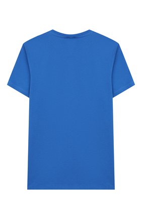 Детская хлопковая футболка KENZO синего цвета по цене 5450 руб., арт. KQ10668 | Фото 2 Детская хлопковая футболка KENZO синего цвета, арт. KQ10668 | Фото 2