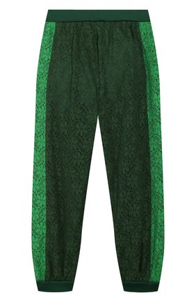 Мужского кружевные джоггеры из хлопка GUCCI зеленого цвета по цене 57800 руб., арт. 595386/ZB421 | Фото 2 Мужского кружевные джоггеры из хлопка GUCCI зеленого цвета, арт. 595386/ZB421 | Фото 2 (Материал внешний: Хлопок; Материал подклада: Хлопок; Девочки Кросс-КТ: Брюки-одежда, Джоггеры-одежда; Unisex kids: Брюки; Ростовка одежда: 12 лет | 152 см, 6 лет | 116 см, 8 лет | 128 см)