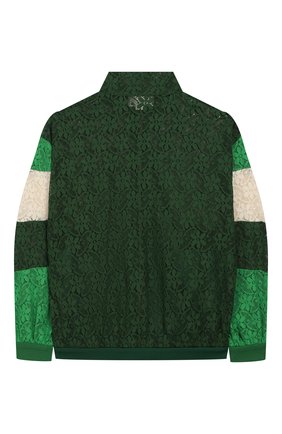 Детский хлопковый кардиган GUCCI зеленого цвета по цене 92650 руб., арт. 595406/ZADK1 | Фото 2 Детский хлопковый кардиган GUCCI зеленого цвета, арт. 595406/ZADK1 | Фото 2 (Рукава: Длинные; Материал внешний: Хлопок; Девочки Кросс-КТ: Кардиган-одежда; Ростовка одежда: 10 - 11 лет | 140 - 146см, 12 лет | 152 см, 4 года | 104 см, 5 лет | 110 см, 6 лет | 116 см, 8 лет | 128 см)