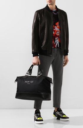 Мужская дорожная сумка PHILIPP PLEIN черного цвета по цене 169875 руб., арт. S20A MBD0198 PCO019N | Фото 2 Мужская дорожная сумка PHILIPP PLEIN черного цвета, арт. S20A MBD0198 PCO019N | Фото 2