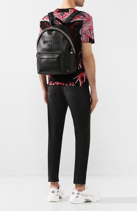 Мужской кожаный рюкзак PHILIPP PLEIN черного цвета по цене 135900 руб., арт. S20A MBA0887 PLE053N | Фото 2 Мужской кожаный рюкзак PHILIPP PLEIN черного цвета, арт. S20A MBA0887 PLE053N | Фото 2