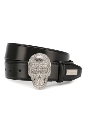 Мужской кожаный ремень PHILIPP PLEIN черного цвета по цене 61155 руб., арт. S20A MVA0537 PLE096N | Фото 1 Мужской кожаный ремень PHILIPP PLEIN черного цвета, арт. S20A MVA0537 PLE096N | Фото 1