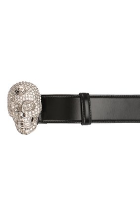 Мужской кожаный ремень PHILIPP PLEIN черного цвета по цене 61155 руб., арт. S20A MVA0537 PLE096N | Фото 3 Мужской кожаный ремень PHILIPP PLEIN черного цвета, арт. S20A MVA0537 PLE096N | Фото 3