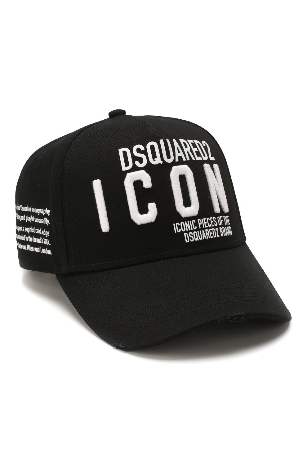 Мужской хлопковая бейсболка icon DSQUARED2 черного цвета, арт. BCM0290 05C00001 | Фото 1