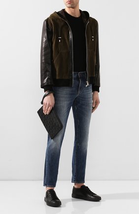 Мужская кожаная борсетка DOLCE & GABBANA черного цвета по цене 51650 руб., арт. BM1751/AJ690 | Фото 2 Мужская кожаная борсетка DOLCE & GABBANA черного цвета, арт. BM1751/AJ690 | Фото 2