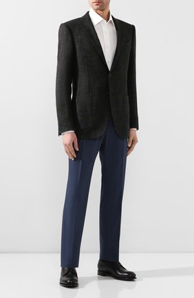Мужские кожаные дерби ZEGNA COUTURE темно-синего цвета по цене 84200 руб., арт. A4418X-LHNAX | Фото 2 Мужские кожаные дерби ZEGNA COUTURE темно-синего цвета, арт. A4418X-LHNAX | Фото 2