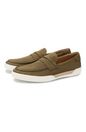 Мужские кожаные пенни-лоферы TOD’S хаки цвета по цене 34450 руб., арт. XXM48B0BC30PX6 | Фото 1 Мужские кожаные пенни-лоферы TOD’S хаки цвета, арт. XXM48B0BC30PX6 | Фото 1