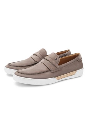 Мужские кожаные пенни-лоферы TOD’S серого цвета по цене 31300 руб., арт. XXM48B0BC30PX6 | Фото 1 Мужские кожаные пенни-лоферы TOD’S серого цвета, арт. XXM48B0BC30PX6 | Фото 1