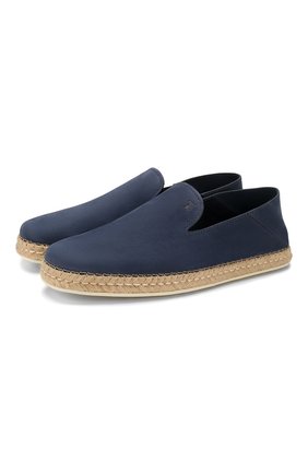 Мужские кожаные эспадрильи TOD’S темно-синего цвета по цене 28400 руб., арт. XXM66B0BM60PX6 | Фото 1 Мужские кожаные эспадрильи TOD’S темно-синего цвета, арт. XXM66B0BM60PX6 | Фото 1