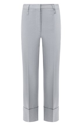 Женские льняные брюки BRUNELLO CUCINELLI голубого цвета по цене 68600 руб., арт. MF591P7231 | Фото 1 Женские льняные брюки BRUNELLO CUCINELLI голубого цвета, арт. MF591P7231 | Фото 1