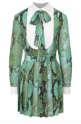 Женское платье MSGM светло-зеленого цвета по цене 52450 руб., арт. 2841MDA163PY 207155 | Фото 1 Женское платье MSGM светло-зеленого цвета, арт. 2841MDA163PY 207155 | Фото 1
